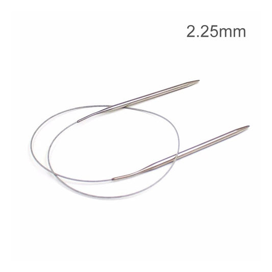 Circular Knitting Needles Round Stainless Steel Circle Blankets Magic Loop for Socks Sweater Scarf - 2.25mm