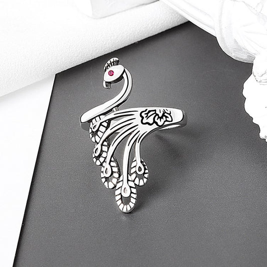 Knuckle Ring Knitting Ring DIY Crochet Loop Sewing Hook Thimble Yarn Adjustable Finger Tool - NJ647