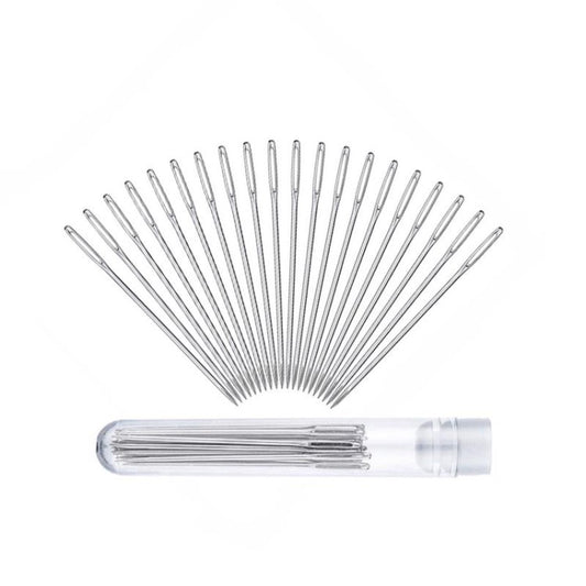 Blunt Sewing Needles Set Large-Eye Cross Stitch Leather Yarn Knitting Needles Hand DIY Needlework Tool - 15-in-1