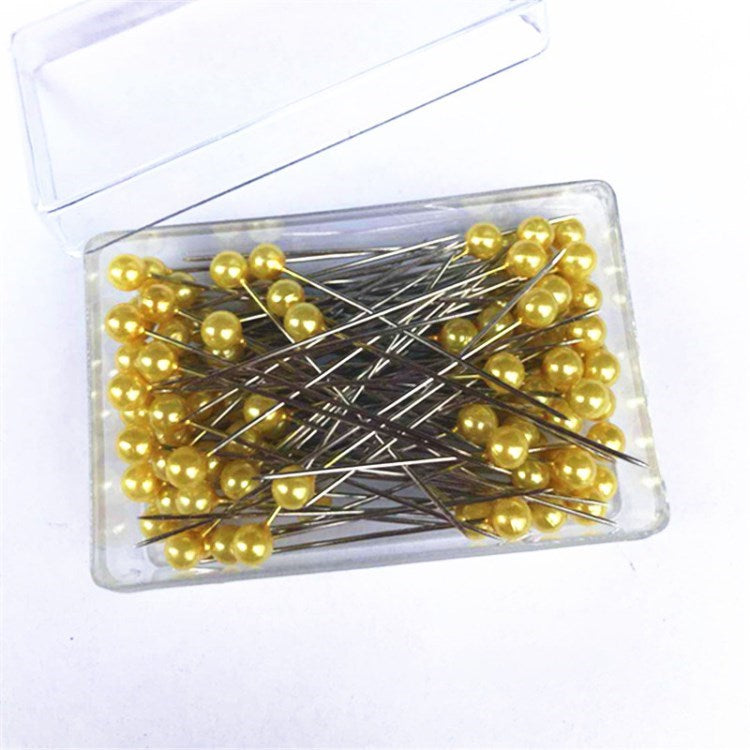 100Pcs Sewing Pins Ball Head Straight Pins Patchwork Embroidery Tool Sewing Needles - Gold