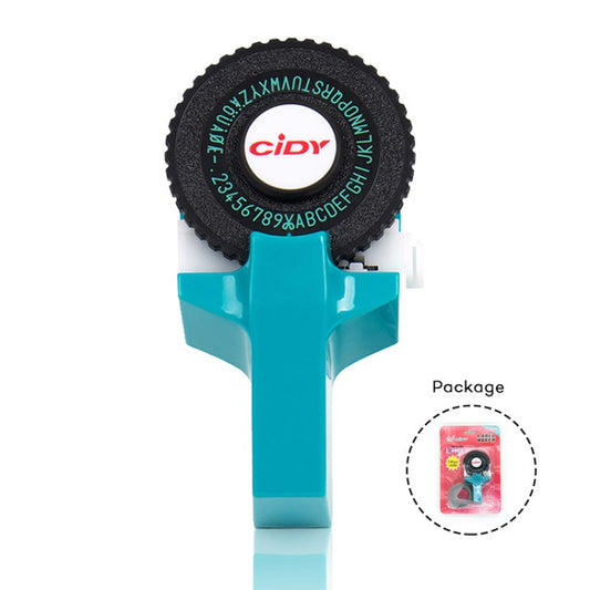 Motex E-101 Manual Label Maker with 2Pcs 9mm Label Tapes for Motex 3D Label Printer Labeling Machine - Blue