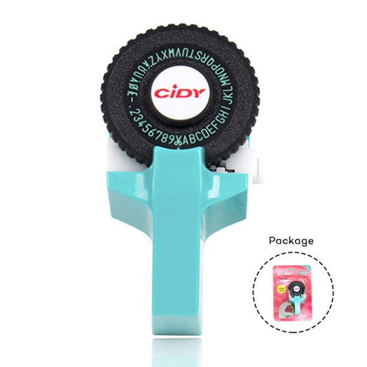 Motex E-101 Manual Label Maker with 2Pcs 9mm Label Tapes for Motex 3D Label Printer Labeling Machine - Baby Blue