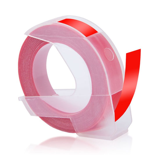 3m 9mm 3D Printer Label Tape for Dymo 1610 Motex E101 All Labeling Machines Plastic Labels Replacement - Red