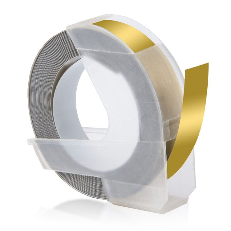 3m 9mm 3D Printer Label Tape for Dymo 1610 Motex E101 All Labeling Machines Plastic Labels Replacement - Gold