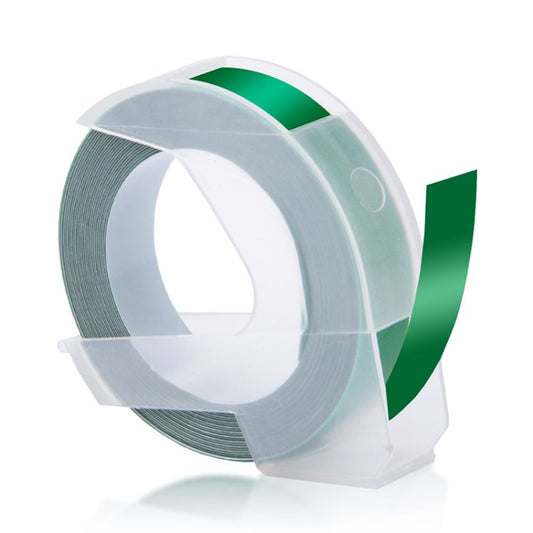 3m 9mm 3D Printer Label Tape for Dymo 1610 Motex E101 All Labeling Machines Plastic Labels Replacement - Green