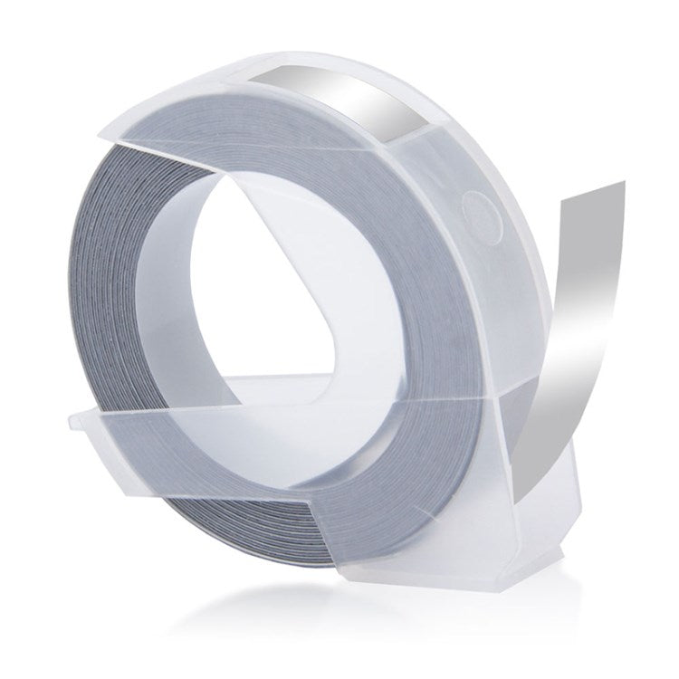 3m 9mm 3D Printer Label Tape for Dymo 1610 Motex E101 All Labeling Machines Plastic Labels Replacement - Silver