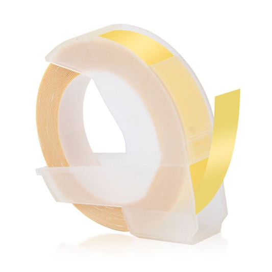 3m 9mm 3D Printer Label Tape for Dymo 1610 Motex E101 All Labeling Machines Plastic Labels Replacement - Fluorescent Yellow
