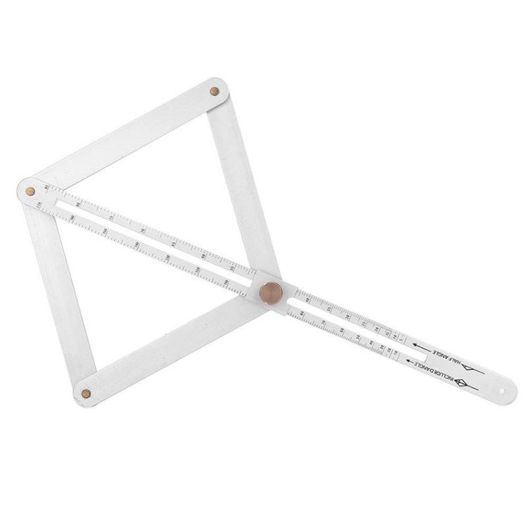Aluminum Alloy Ruler Angle Finder Universal Ruler Multi-Angle Measuring Woodworking Tool - Short
