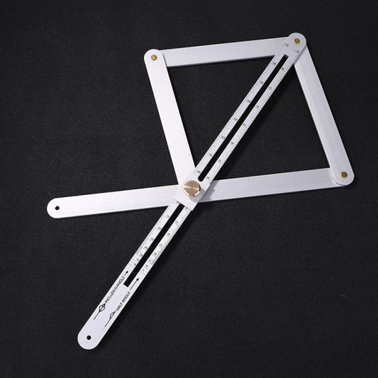 Aluminum Alloy Ruler Angle Finder Universal Ruler Multi-Angle Measuring Woodworking Tool - Long