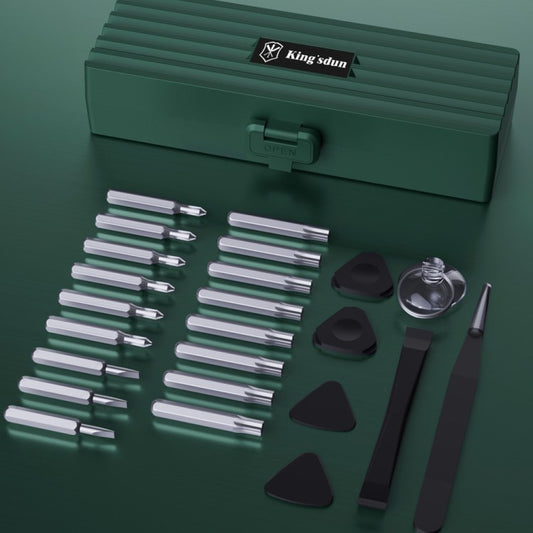 Precision Screwdriver Set 25-in-1 Magnetic Electronics Repair Tool Kit for Computer PC Phone Watch - Green