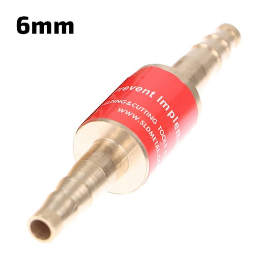 Pipe Flashback Arrestor Components, Fuel Gas, Regulator Adaptor for Acetylene Oxygen Hose Fuel - 6mm / Red