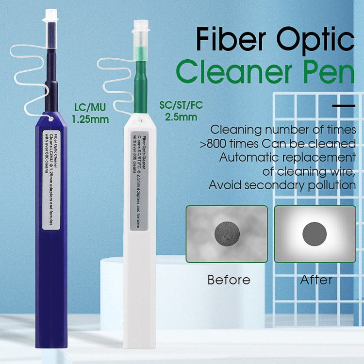 2Pcs FTTH Optical Fiber Cleaning Tool for SC FC ST LC Our SC / LC Connector 1.25mm / 2.5mm Fiber Cleaner Pens - 2.5mm SC + 1.25mm LC