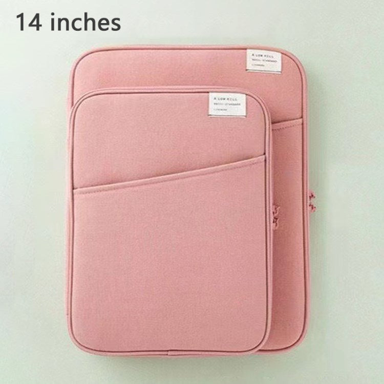 Laptop Sleeve Case Tablet Protective Bag Briefcase Laptop Bag Pouch Cover - Pink / 14-inch