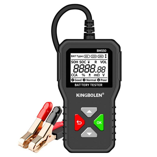 BM550 6V 12V 24V Car Battery Tester Tools Automotive Diagnostic Tools 100-2000 CCA Tester 2Ah-220Ah Battery Analyzer