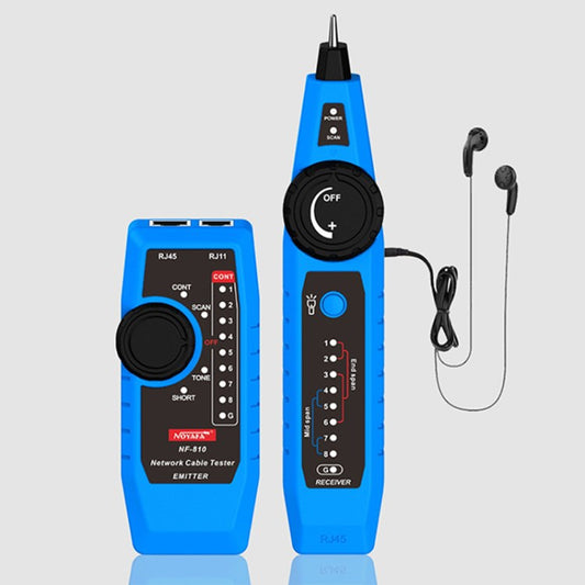 NF-810 Network Cable Tracker Lan Tester Poe Ethernet Cat5 Cat6 Measure Length Tester Oltage Current Tool - Blue