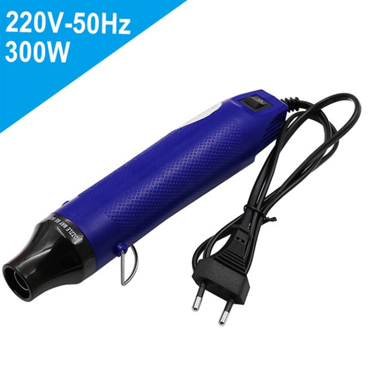 300W 220V Hot Air Gun Multi-Purpose Electric Heating Tool Shrink Pen for Epoxy Resin Epoxy Cup Painting Resin - Blue / EU Plug