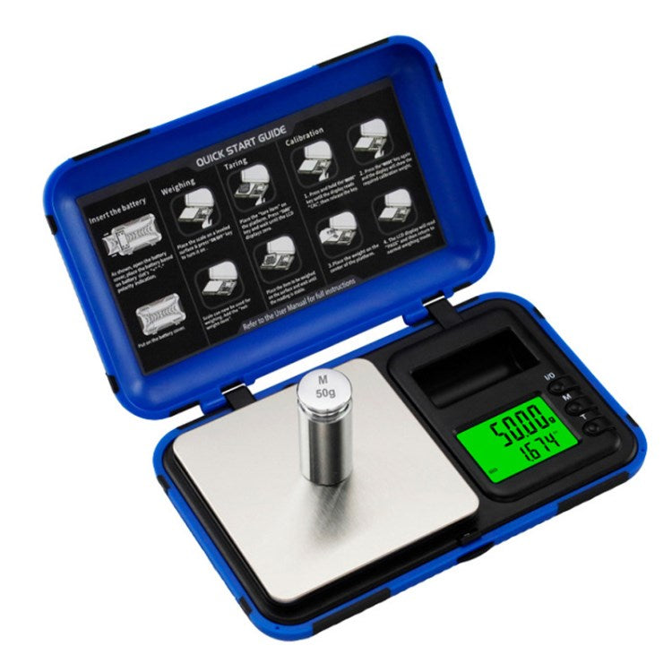 CX-968 Precision Pocket Scale 200g x 0.01g Digital Gram Scale Herb Scale Cooking Food Scale Jewelry Scale - Blue