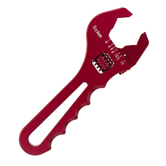 AN Hose Fitting Adjustable Aluminum Wrench AN 3 4 6 8 10 12 16 Car Auto Repair Tool Large Opening Spanner - Red