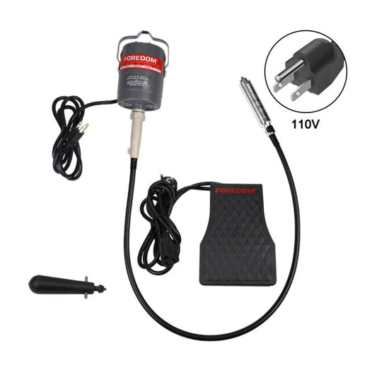 CC-30 Flex Shaft Grinder Rotary Tool Stepless Speed Foot Pedal Electric Hanging Grinder Carver - 3-Pin / US Plug