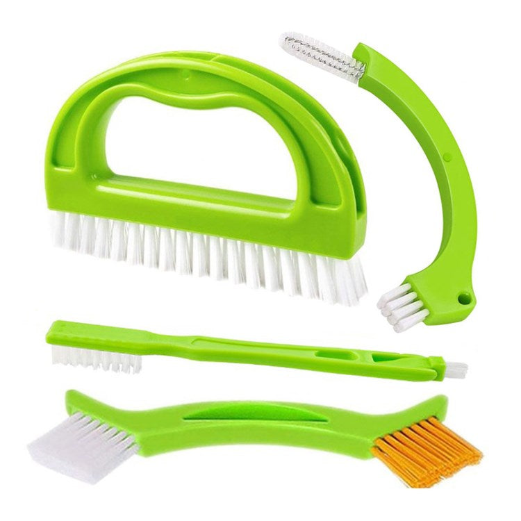 4Pcs Grout Cleaner Brush Set Tile Tub Sink Joint Cleaning Scrubber Brushes Tools Kit
