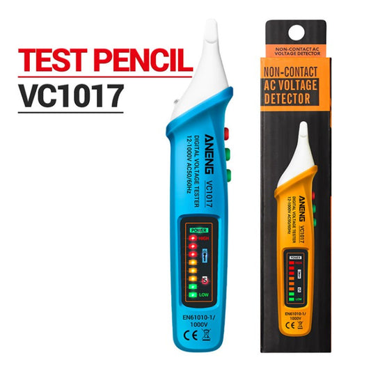 Aneng VC1017 Voltage Tester Non-Contact AC Voltage Detector Digital Tester Pen with Flashlight - Blue