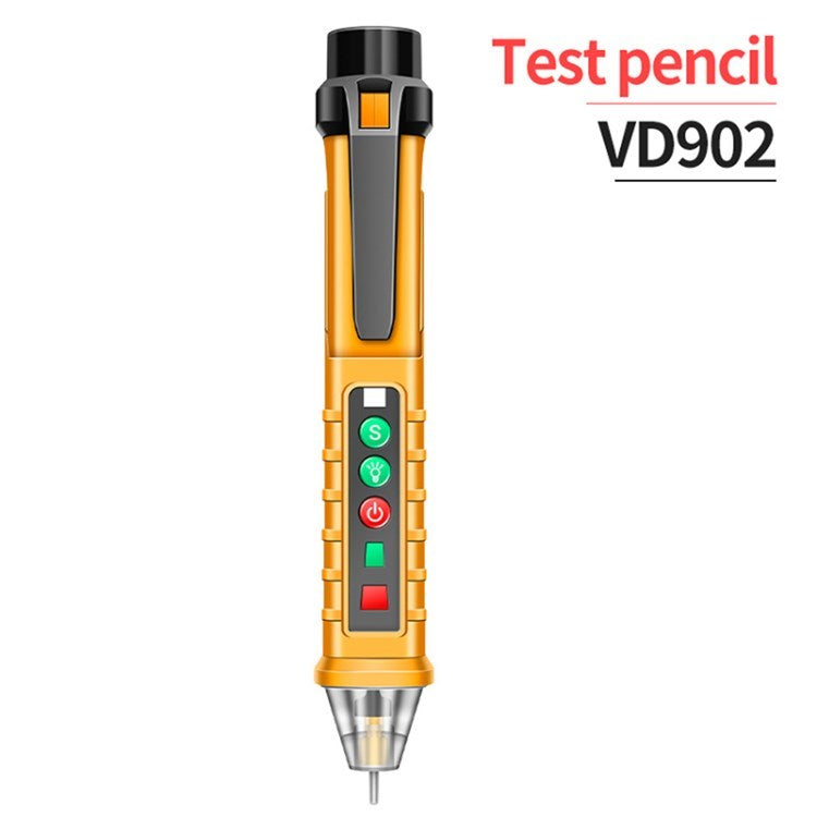 Aneng VD902 AC Voltage Detector 12-1000V Smart Non-Contact Tester Meter Pen with Flashing LED Alarms - Yellow / Black