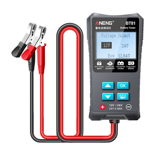 Aneng BT81 12V 24V Portable Car Battery Tester Digital Cranking Charging Circut Battery Analyzer