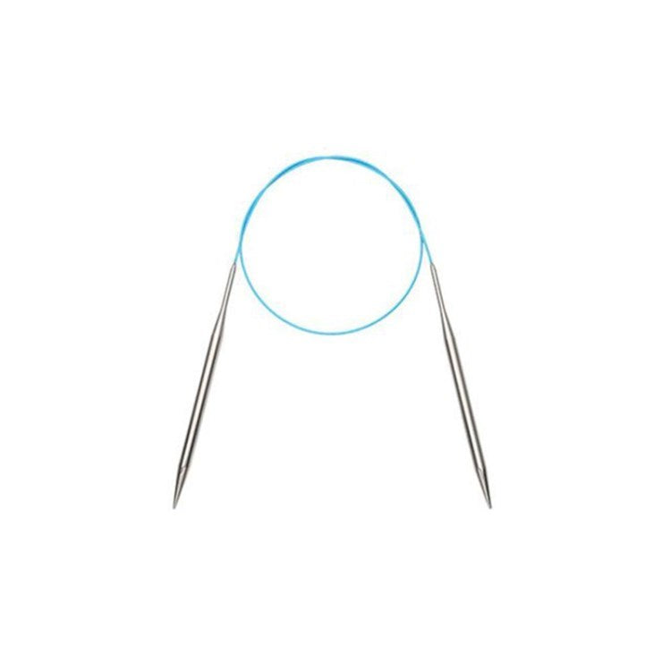 40cm Circular Knitting Needle Stainless Steel Round Weaving Pin Crochet Yarn Needles - 7mm