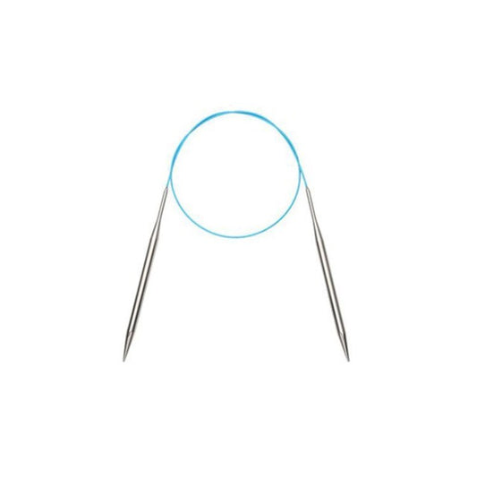 40cm Circular Knitting Needle Stainless Steel Round Weaving Pin Crochet Yarn Needles - 7mm