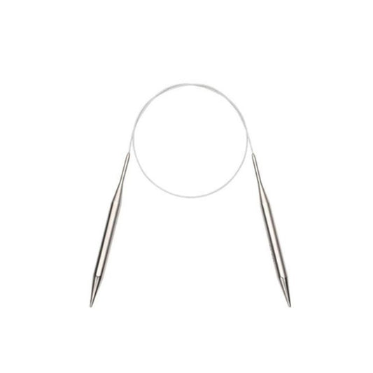 40cm Circular Knitting Needle Stainless Steel Round Weaving Pin Crochet Yarn Needles - 10mm