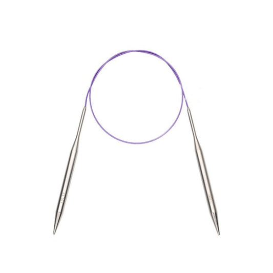 100cm Stainless Steel Circular Knitting Needle Crochet Yarn Needles Round Weaving Pin - 9mm