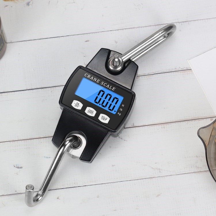 300kg / 660lb Industrial Mini Crane Scale Electronic Weighing Scale with Digital LCD Display - Black