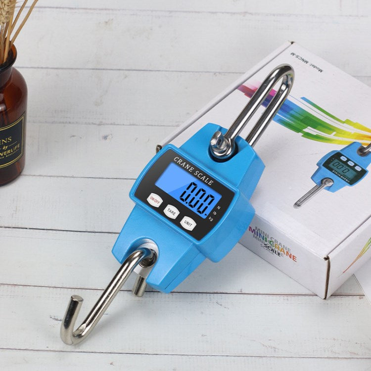 300kg / 660lb Industrial Mini Crane Scale Electronic Weighing Scale with Digital LCD Display - Blue