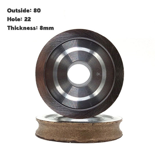 Straight / Round Edge Grinding Wheel Glass Diamond Grinding Wheel Disc 80mm Outer Diameter for Metal Stone Grinding and Processing - 80x22x8mm / Round Edge