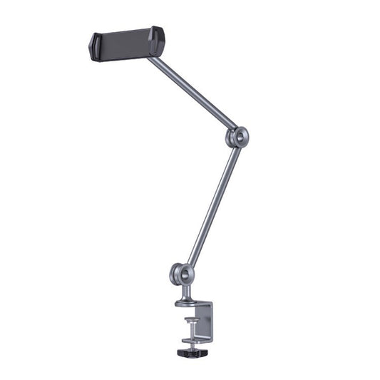 BONERUY P80 Phone Holder Universal 360&#176; Rotation Phone Tablet Clip Stand Long Arm Bracket - Grey