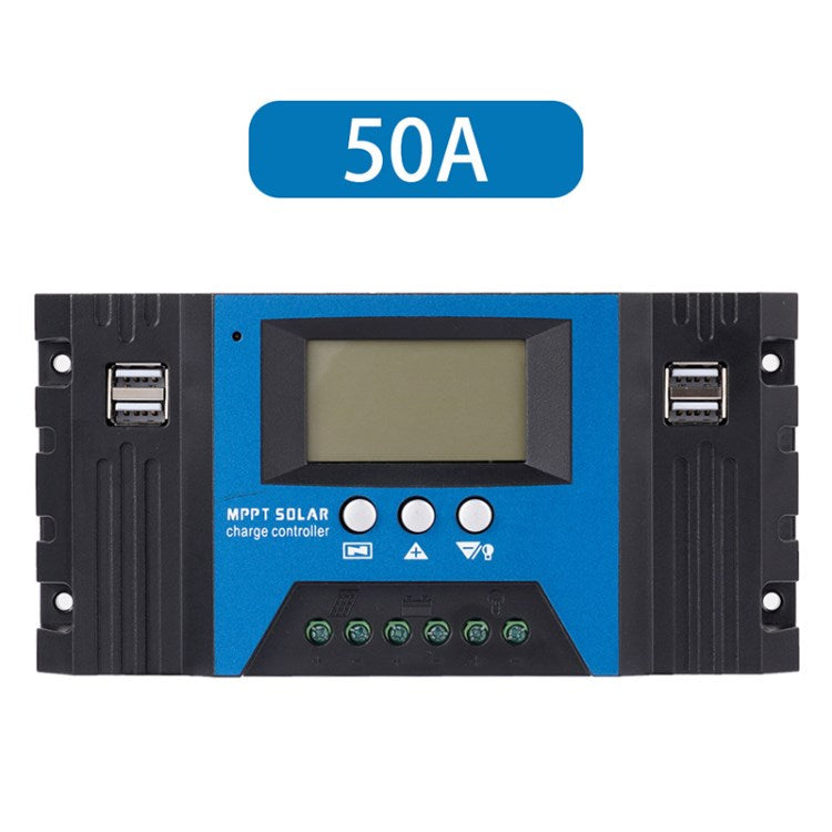 MPPT Solar Charge Controller LCD Display 12V / 24V Solar Panel Charger Regulator - 50A