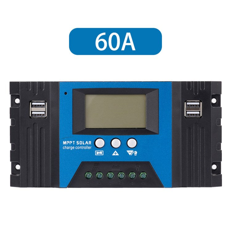 MPPT Solar Charge Controller LCD Display 12V / 24V Solar Panel Charger Regulator - 60A