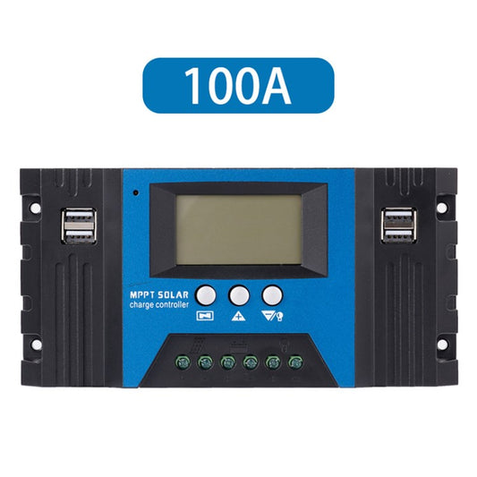 MPPT Solar Charge Controller LCD Display 12V / 24V Solar Panel Charger Regulator - 100A
