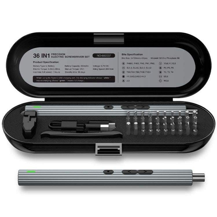 KING&#39;SDUN 36 in 1 Rechargeable Electric Screwdriver Set Digital Product Phone Laptop Toy DIY Repair Tools Kit