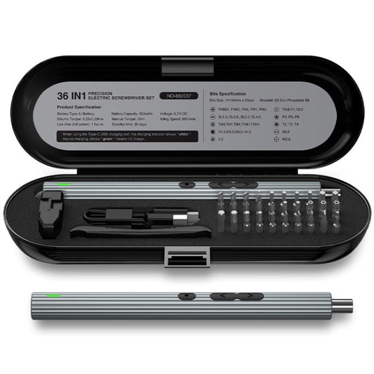 KING&#39;SDUN 36 in 1 Rechargeable Electric Screwdriver Set Digital Product Phone Laptop Toy DIY Repair Tools Kit