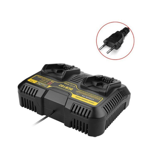 DCB102 Battery Charger with Dual USB Ports for Dewalt Lithium Battery - EU Plug