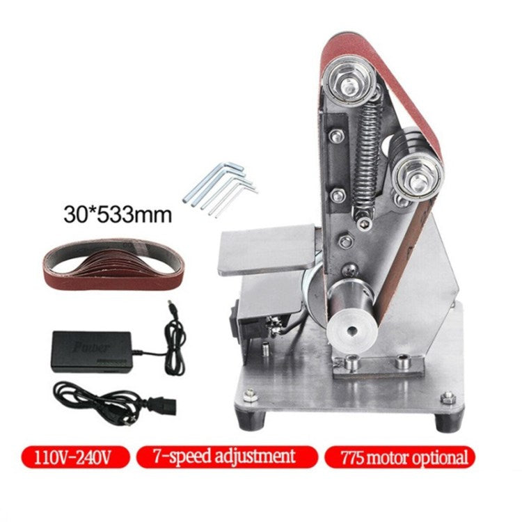 DIY Mini Belt Sander Set Electric Belt Polishing Grinding Machine Multifunctional Sander Edges Sharpener - EU Plug
