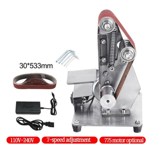 DIY Mini Belt Sander Set Electric Belt Polishing Grinding Machine Multifunctional Sander Edges Sharpener - EU Plug