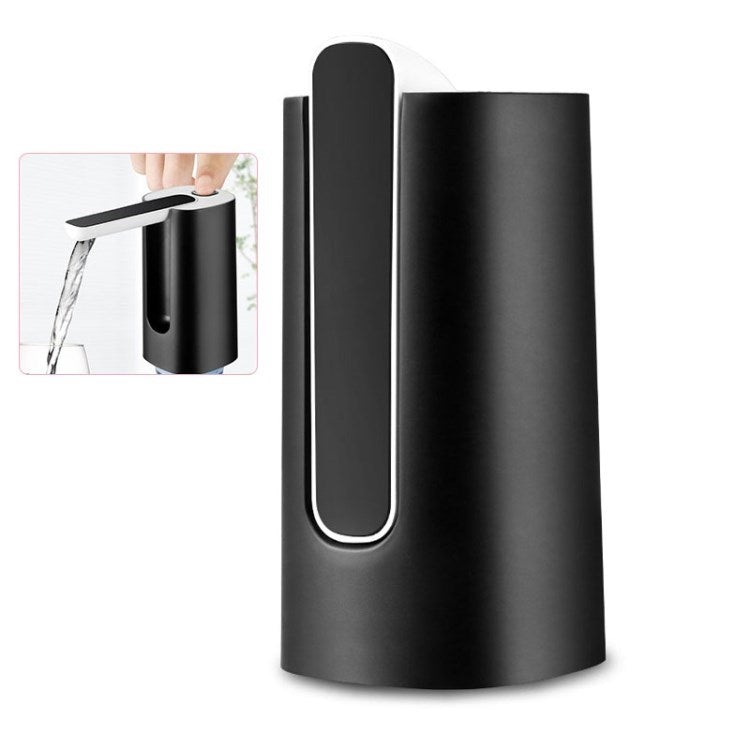 Electric Water Bottle Pump USB-Charging Foldable Drinking Water Dispenser Pump (BPA-Free, without FDA Certificate) - Black