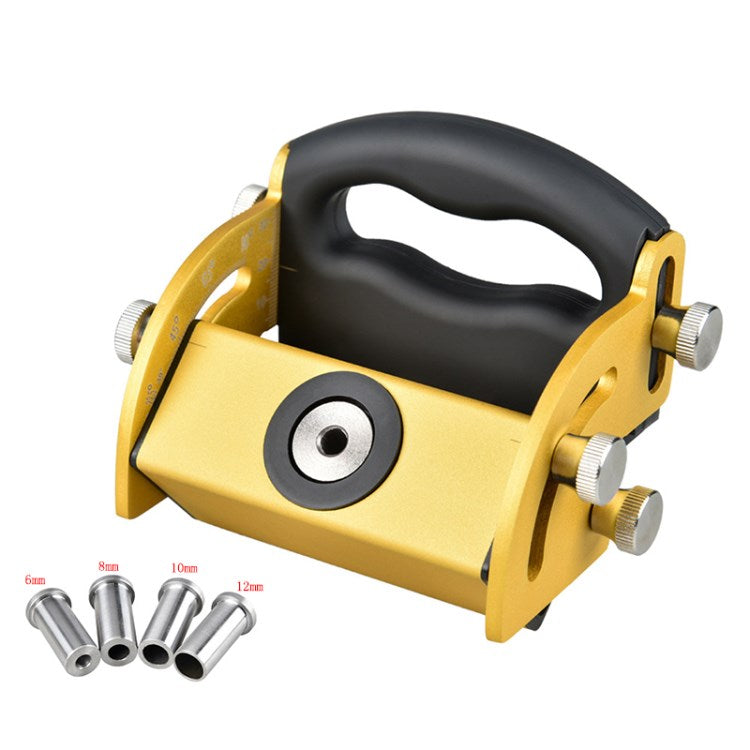 Single Pocket Hole Jig Set Woodworking Slant Hole Positioning Tool Aluminium Alloy Hole Punching Locator - Gold