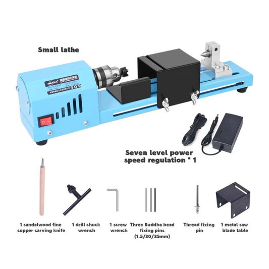 150W 12V / 24V Mini Lathe Beads Machine DIY Portable Woodworking Grinding Polishing Beads Drill Rotary Tool