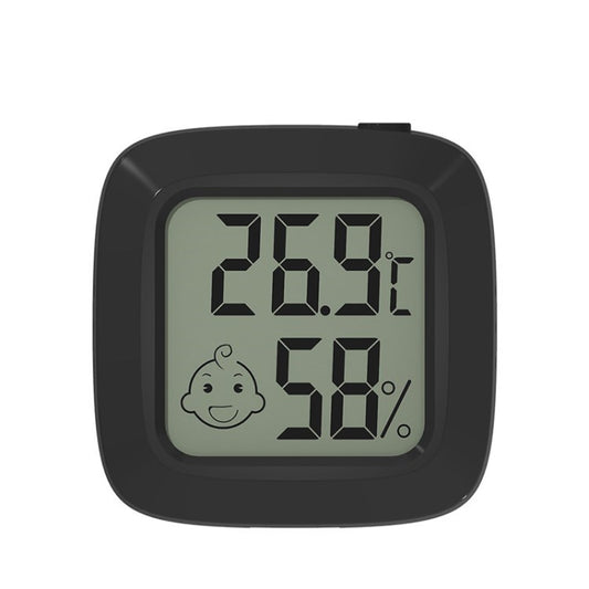 Digital Hygrometer Mini Indoor Temperature Humidity Meter Room Thermometer with Large Display - Black