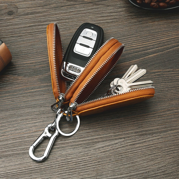 TP-9006 Double-deck Multi-function Car Key Bag(Coffee)