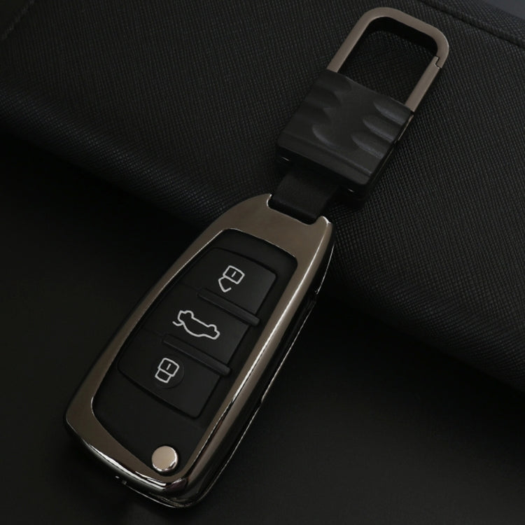 B Style Car Auto Buckle Key Shell Zinc Alloy Car Remote Control Shell Car Key Shell Case for Audi, Random Color Delivery