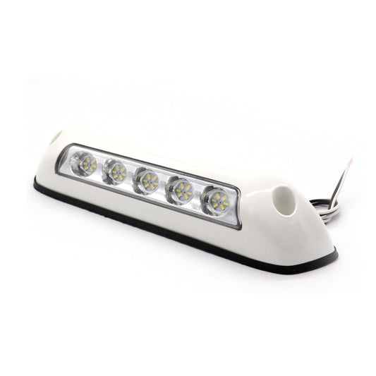 DC 12V 2.6W 6000K IP67 Marine RV Waterproof LED Stair Deck Dome Light Ceiling  Lamp, White Shell and Rubber Base